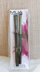 MUA PROFESSIONAL MAKEUP ACADEMY Glamour Eyes 2 Piece brush set Smudges eye liner - Picture 1 of 4