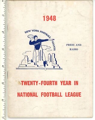 1948 New York Giants Football  Press/Media Guide 153740 - Image 1 of 3
