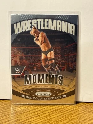 Stone Cold" Steve Austin 2024 Prizm WWE - WrestleMania Moments #7 - - Image 1 of 2