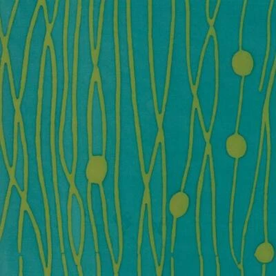 BAZAAR RAYON BATIKS #MO-4349-22R - VERDE AZULADO POR ESTUDIO M PARA MODA - 54"W-- POR YARDA Foto 1 de 2