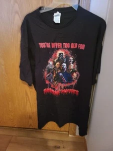 YOU'RE NEVER TOO OLD FOR HORROR MOVIES XL T-SHIRT - Picture 1 of 1