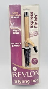 Revlon Express Finish 3/4" Styling Iron Gold Non-Stick Barrel RV015C 2003 - Picture 1 of 5