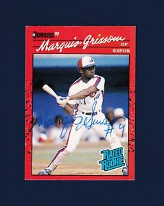 Marquis Grissom signed Montreal Expos 1990 Donruss Rated Rookie Card