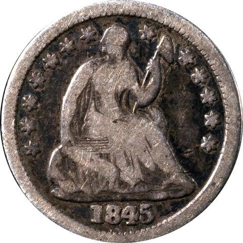 1845-P Seated Liberty Half Dime Great Deals From The Executive Coin Company Cover