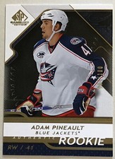 2008-09 ADAM PINEAULT UD SP GAME USED GOLD PARALLEL ROOKIE #101 JACKETS #067/100