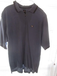 CAMISA DE GOLF NIKE AZUL MARINO/NEGRO SS 1/4 CREMALLERA XL JERSEY 100% ALGODÓN - Imagen 1 de 5