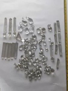 Vintage Chandelier Crystal Beads Job Lot 2 - Picture 1 of 10