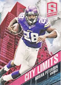 ADRIAN PETERSON 2013 PANINI SPECTRA CITY LIMITS RED /25