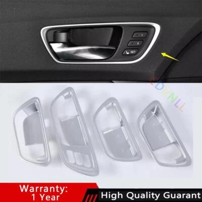 Para Acura TLX 2015-2022 Plata Mate Coche Interior Manija Cuenco Cubierta Borde 4 Piezas Foto 1 de 4