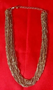 18 Strand Faux Gold Necklace Approx 18” Long. Beautiful! - Picture 1 of 4