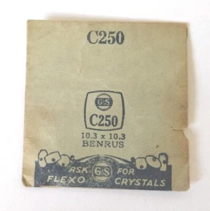 G-S Flexo Watch Crystal C250 Benrus 10.3 x 10.3 - Picture 1 of 2