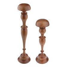 Espositore da 10 pezzi / cappelli / parrucche in legno retro con base