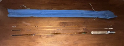 Vintage Brooklure Spiegel (9ft, 4pc, 2 tips) one missing top eyelet Cane Fly Rod - Image 1 of 4
