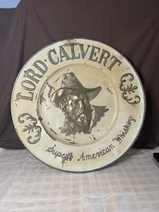 Vintage Lord Calvert Brass Metal Charger/Wall Decor Round Display Plate 22.5” - Picture 1 of 21