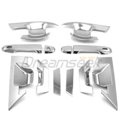 Para Toyota C-HR 2016-2021 Tirador de puerta Cubiertas Tiradores de puerta Cubierta Cromo ABS - Imagen 1 de 4