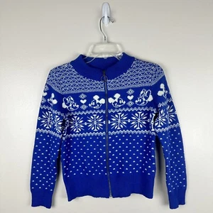 Gap Girls X-Large Blue Mickey & Minnie Mouse Zip-Up Sweater Jacket - Picture 1 of 8