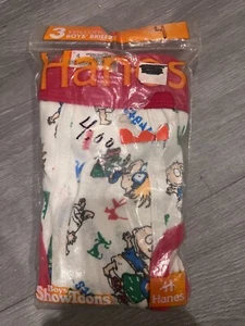 Vintage 1993 Hanes Boys ShowToons Rugrats Size 4 Brief Underwear FunPals - Picture 1 of 2