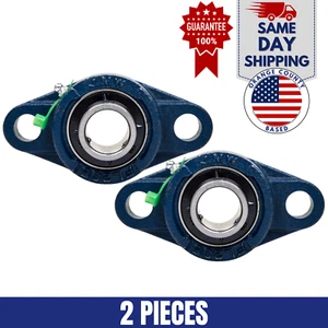 UCFL204-12 Pillow Block Flange Bearing 3/4" Bore 2 Bolt Solid Base (2PCS) - Picture 1 of 7