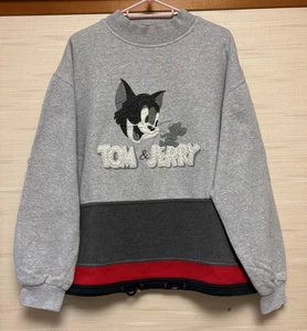 Iceberg Tom & Jerry Vintage graues Sweatshirt mit Kordelzug 90er selten aus Japan - Bild 1 von 12