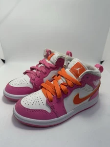 Jordan 1 Mid (GS) Pinksicle UK 10.5 Kids Toddler - DX3240-681 Preloved - Picture 1 of 9