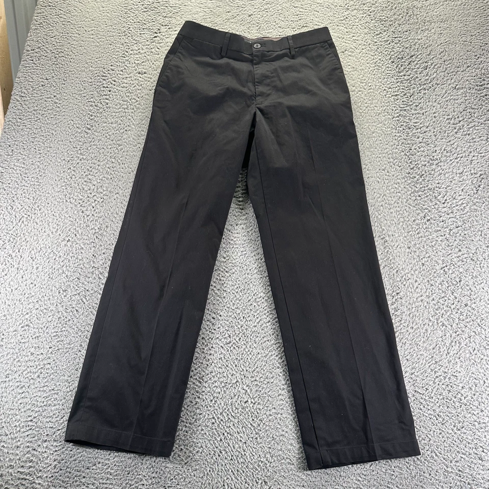 Pantalón Dockers Para Hombre 31x30 Negro Poliéster Chino Preppy Recto Elástico Negocios Foto 1 de 4