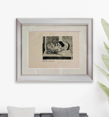 Henri Matisse Certificado de Impressão Litho Original Assinado à Mão $3500 Avaliação,.= - Imagem 1 de 4