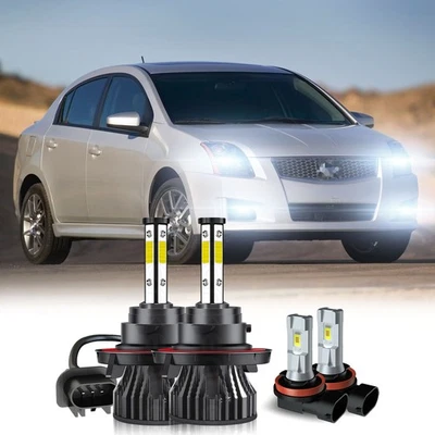Kit combinado de faros antiniebla Hi Lo LED para Nissan Sentra 2004-2012 4X Foto 1 de 4