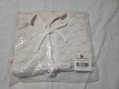 Balsam Hill 36in Lancaster Quiltied Tree Skirt Ivory - Image 1 of 4