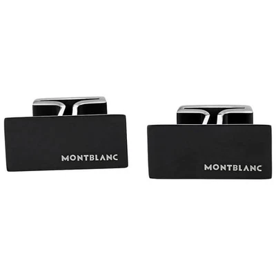 Gemelos MontBlanc M rectangulares de PVD negro Foto 1 de 3