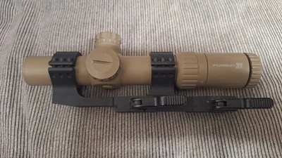 Pursuit X1 Illuminated LPVO Scope 1-4x24 Rifle Scope Tan Coyote QD Mount - Used - Image 1 of 4