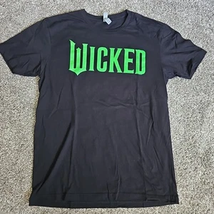 Wicked the Musical Black/Green Size Large Short Sleeve Spell-Out Shirt - Picture 1 of 7