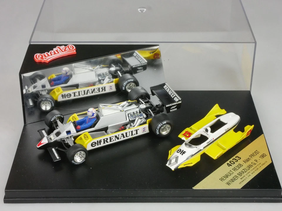 Quartzo 1/43 Renault RE30B Alain Prost 15 Win Brazil GP 1982 4033 Vitrine 133094 - Bild 1 von 4