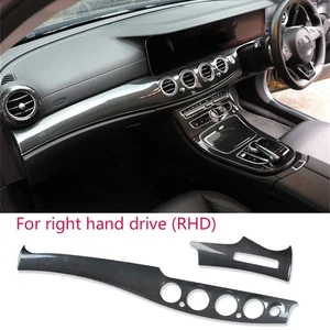 For Benz E Class W213 2016-23 RHD Center Console Dashboard Trim ABS Carbon fiber - Picture 1 of 10