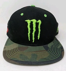 Cappello Monster Energy-NASCAR Kurt Busch (KB41) maglia mimetica flat Bill nuova epoca camion - Foto 1 di 10