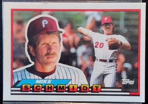 1989 Topps Big Mike Schmidt #220 Philadelphia Phillies HOF 3rd Baseman - Bild 1 von 2