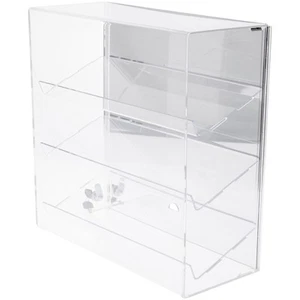 Estuche de Bloqueo Acrílico Plymor, Respaldo Deslizante, 3 Estantes Espejados 16.25" x 16.25" x 7" - Imagen 1 de 1