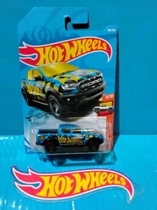 2019 HOT WHEELS NEW MODEL 19 FORD RANGER RAPTOR #185 BLUE HOT TRUCKS PERFORMANCE - Picture 1 of 7