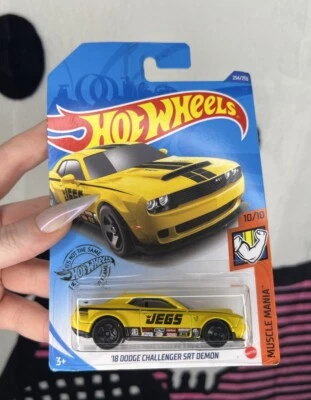 ‘18 Yellow Dodge Challenger SRT Demon Hot Wheels 234/250 2018 MUSCLE MANIA 🌸 - Image 1 of 4