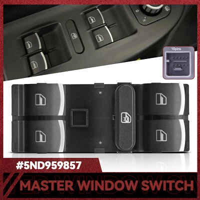Power Window Master Switch Control Button 5ND959857 For VW Tiguan Golf Passat CC - Image 1 of 4
