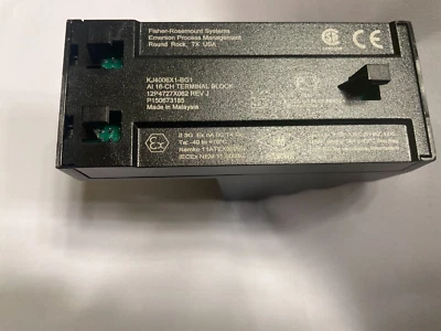 Emerson DeltaV AI 16-CH Terminal Block, KJ4006X1-BG1, 12P4727X062 REV J - Image 1 of 2