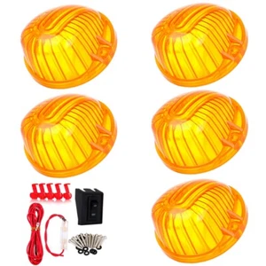 FOR 73-87 CHEVY/GMC AMBER LENS 1313A CAB ROOF CLEARANCE LIGHT COVER+ WIRING PACK - Picture 1 of 15