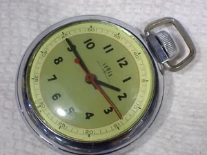 1966 Ingraham Tower Dollar Wind Pocket Watch good balance Red Sweep 2nd - Picture 1 of 8