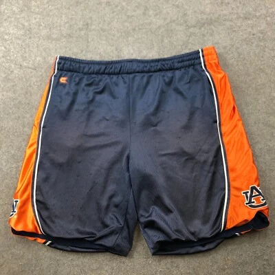 Pantalones Cortos Castaño Rojizo Tigres Hombres XL Azul Naranja Satinado Bordado Cordón Logo NCAA * Foto 1 de 4