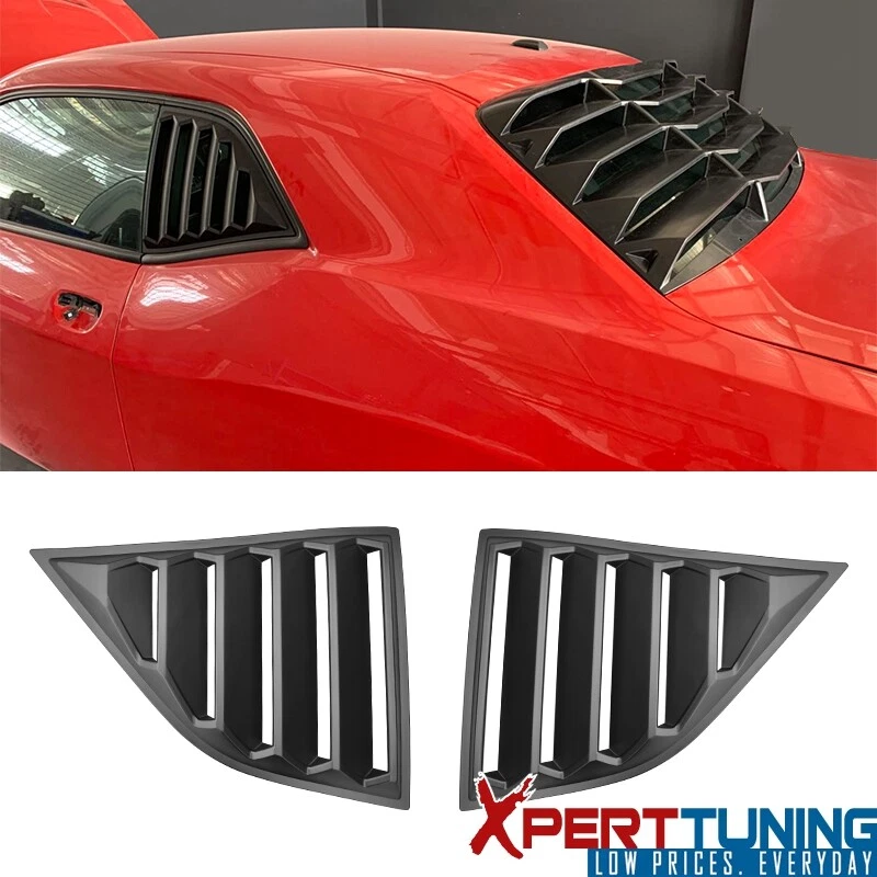 Fits 08-23 Dodge Challenger XE V4 Style Matte Black Side Window Louver PP Foto 1 de 4