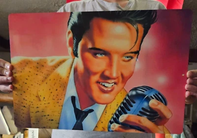 Металлический плакат с Элвисом Пресли 12x18 дюймов. - Изображение 1 из 4