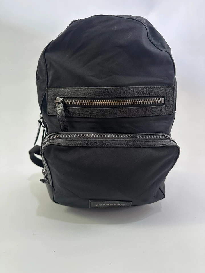 BURBERRY Nylon Printed Calfskin Marden Backpack Black - Image 1 of 4