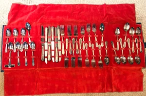 1847 ROGER BROS-Insico-Service for 6-ANCESTRAL-Vintage Silver Plate Table Ware - Picture 1 of 5