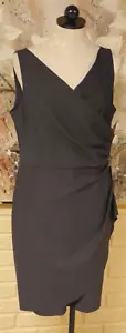 NEU MIT ETIKETT WUNDERSCHÖNES ALEX EVENINGS ANTHRAZIT GRÖSSE 14P KNIELANGES KUNSTKLEID IN WICKELOPTIK GERAFFT - Bild 1 von 11