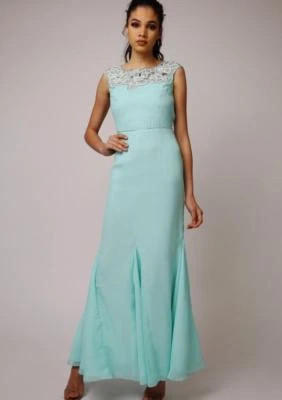 VIRGOS LOUNGE Analiese Adornado Maxi Vestido de Fiesta Talla UK12 EUR40 US8 - Imagen 1 de 4