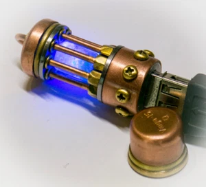 Handmade USB Flash drive 1TB USB 3.2 Steampunk lamp glow in dark cyberpunk - Picture 1 of 8